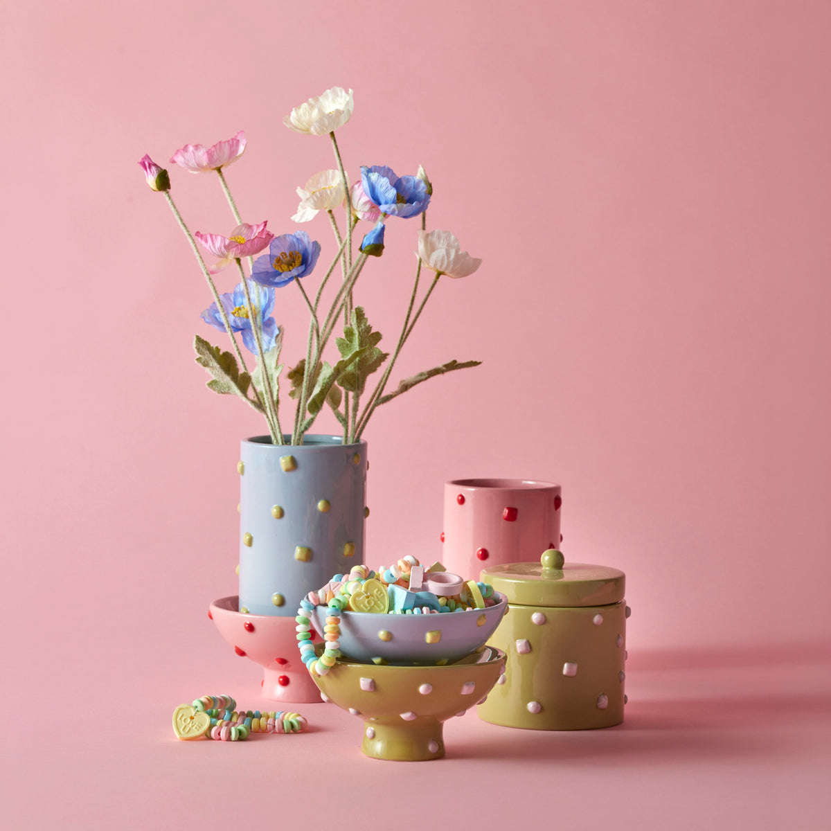 Emporium Bejeweled Vase Blue &amp; Green