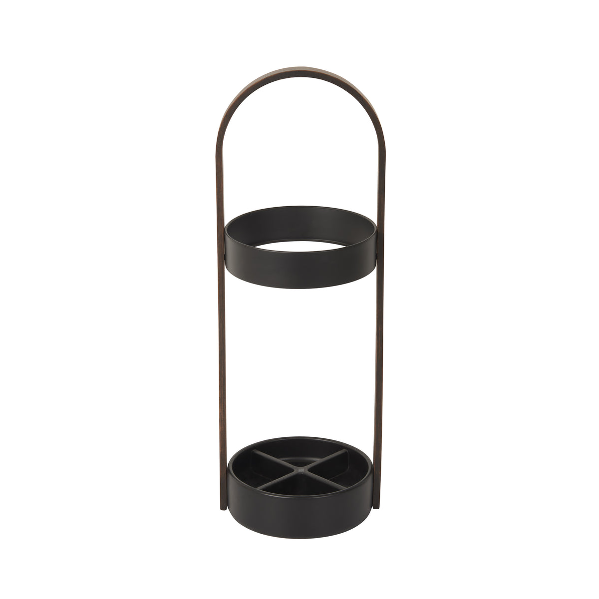 Umbra Bellwood Umbrella Stand Black &amp; Walnut
