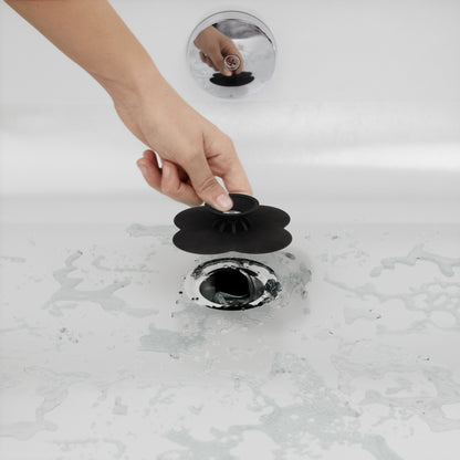 Umbra Bloom Drain Stop &amp; Hair Catcher Black