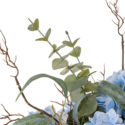 Faux Hydrangea Native Mix - Alana Vase | Blue -  80cm