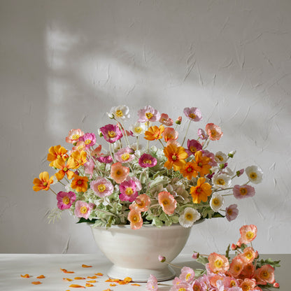 Rogue Poppy Hydrangea Mix - Miller Bowl Multi - Coloured