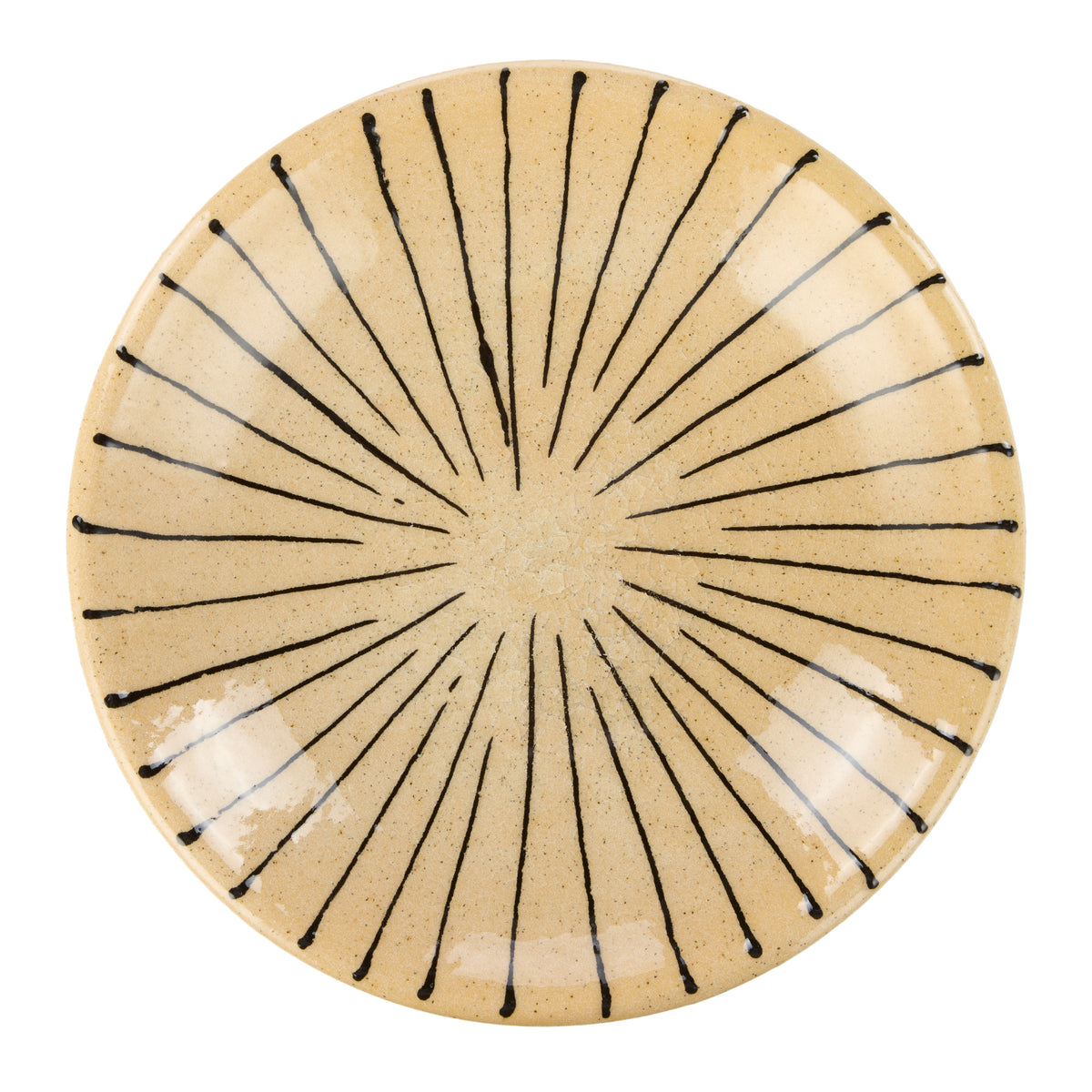 Academy Sabi Stripe Decor Dish Large Beige &amp; Black
