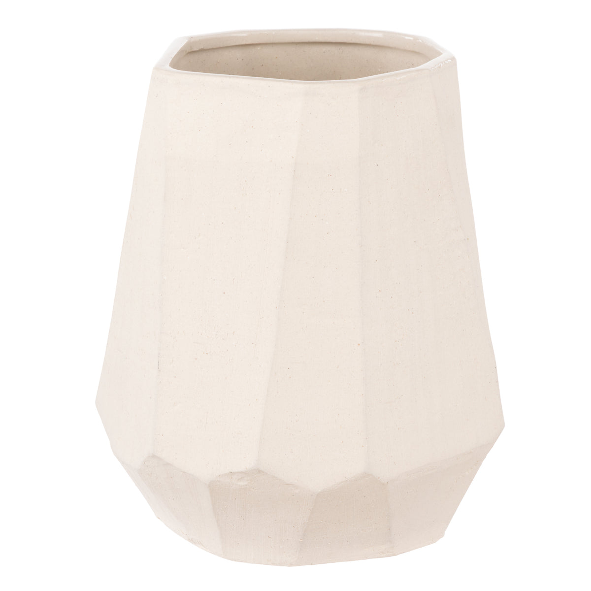 Amalfi Ellison Faceted Vase Medium Natural
