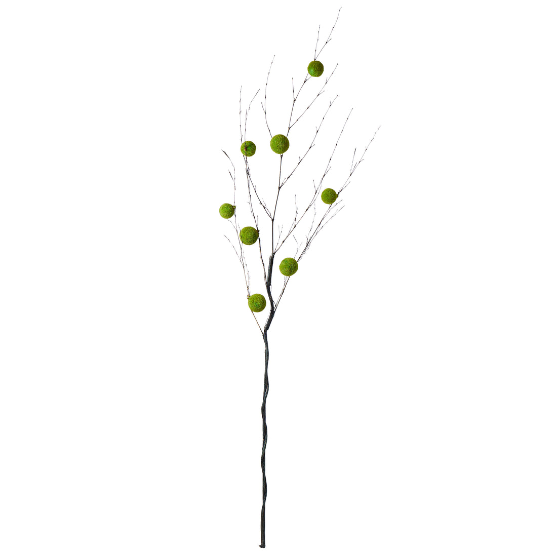 Faux Moss Ball Branch | 130cm
