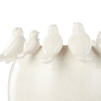 Society Home Rosemary Ceramic Bird Vase Large Off White