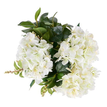 Faux Hydrangea Nite Berry - Classic Bowl | White - 43cm