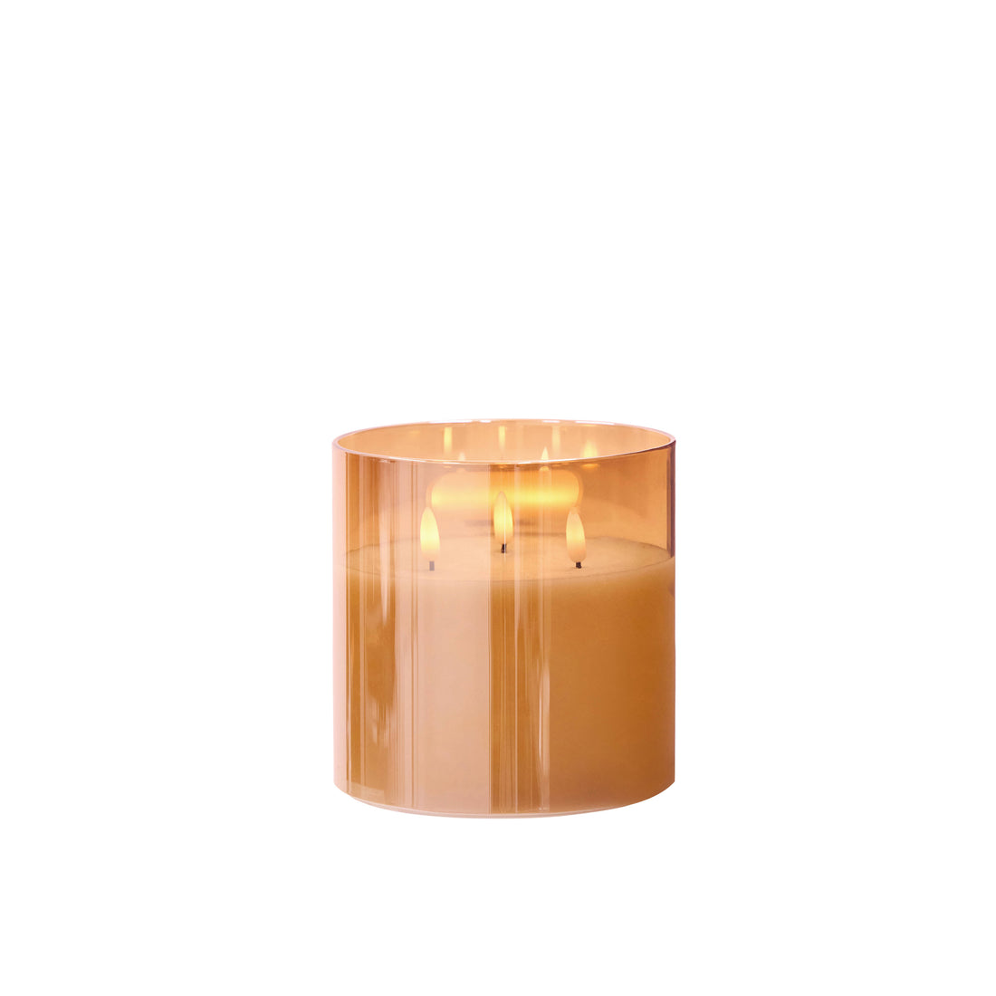 Amber Triflame LED Candle | 15cm