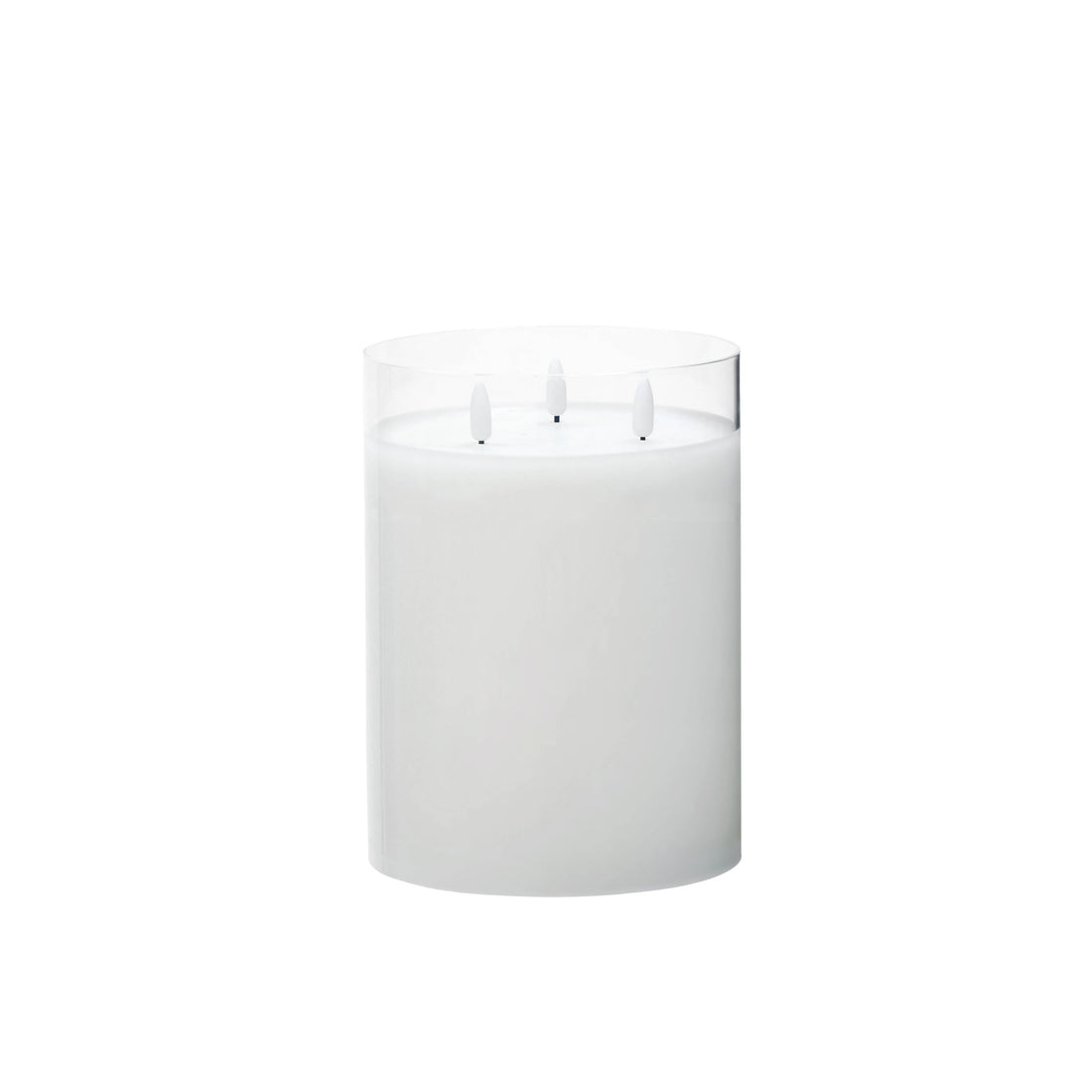 Glass Triflame LED Candle | 20cm