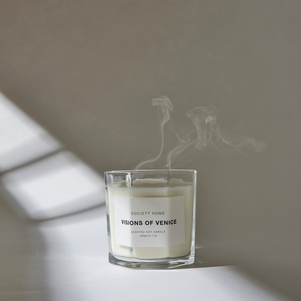 Society Home Visions of Venice Scented Soy Candle 400g White