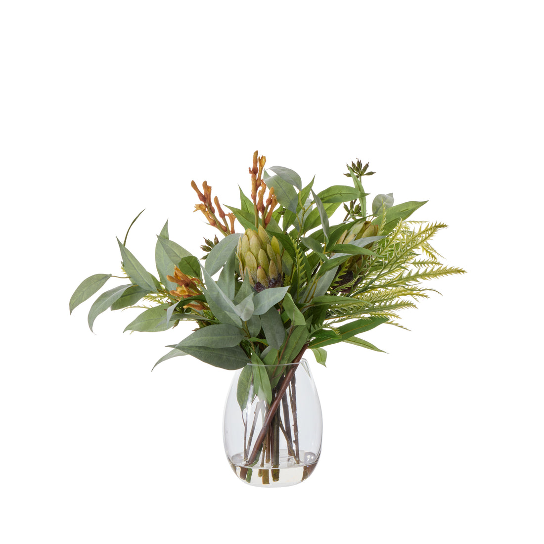 Faux Protea Kangaroo Paw - Claire Vase | Green -  47cm