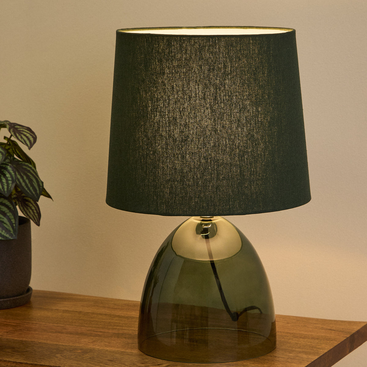 Amalfi Telmo Glass Table Lamp Green