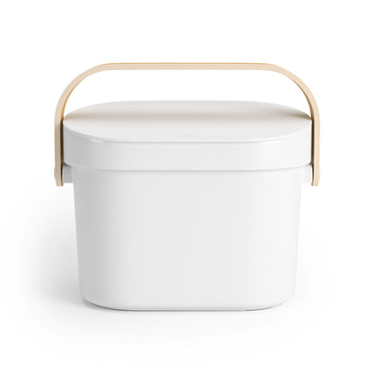 Umbra Bellwood Compost Bin White &amp; Natural