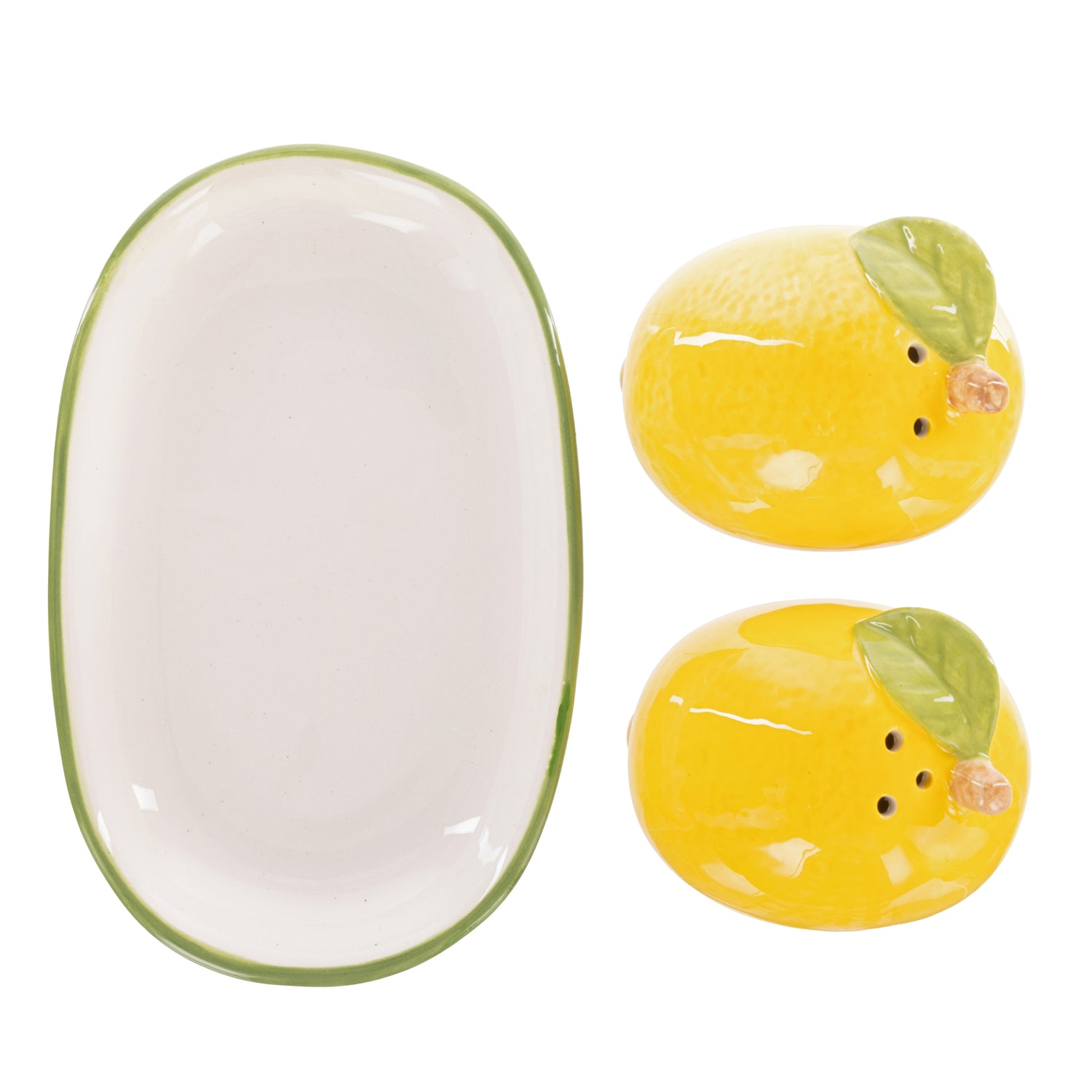 Emporium Limoncello Salt and Pepper Shakers Yellow &amp; Green