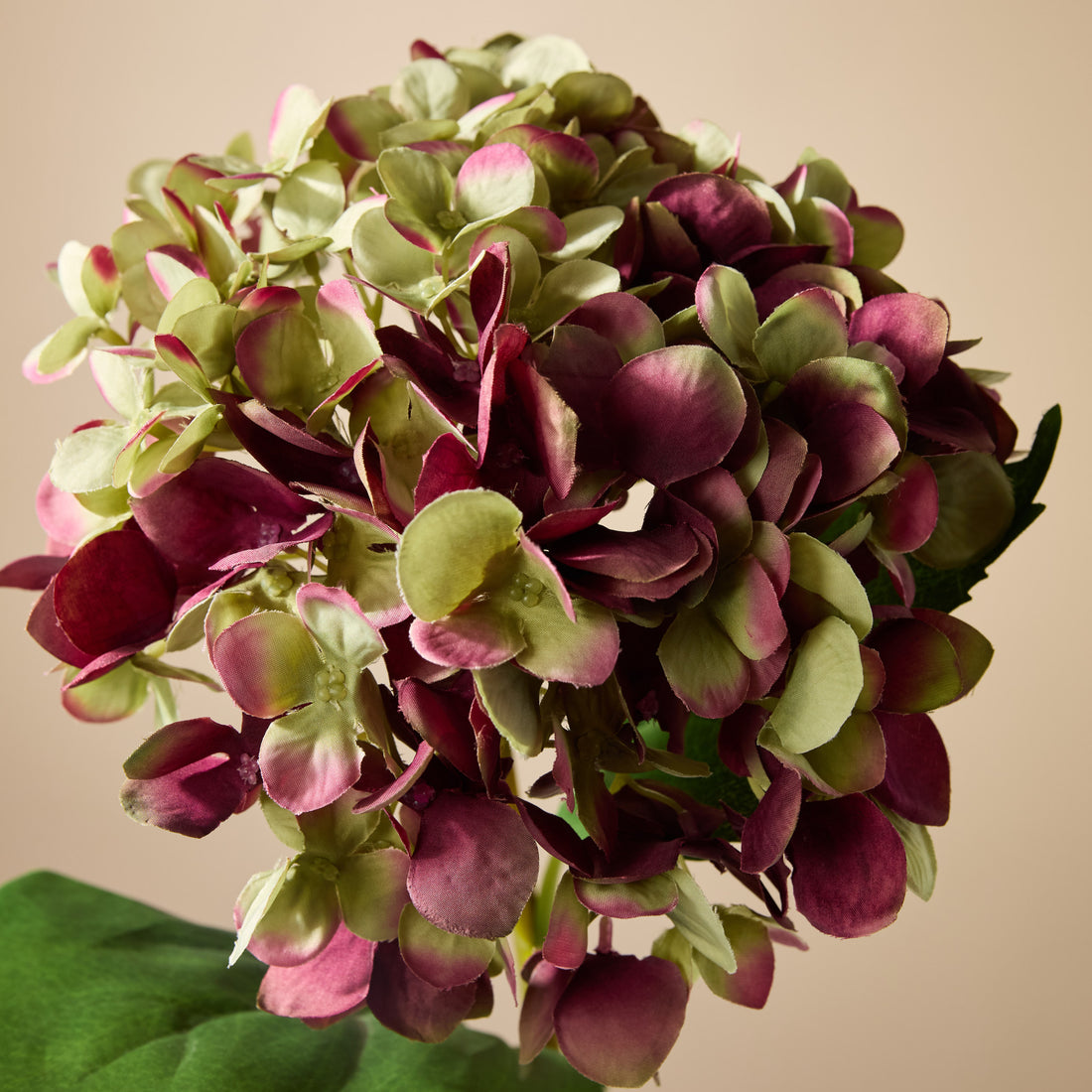 Faux Grand Hydrangea Stem | Burgundy - 68cm