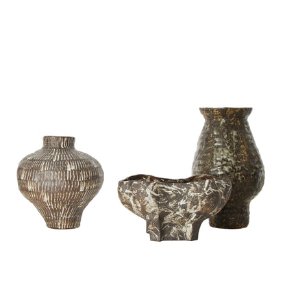 Grand Designs Arbor Vase Collection Brown &amp; Green