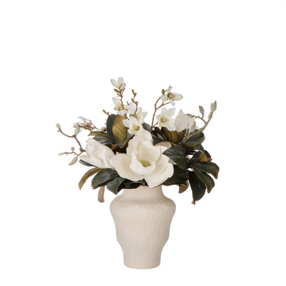 Faux Magnolia Mix - Ryde Vessel | White -  64cm