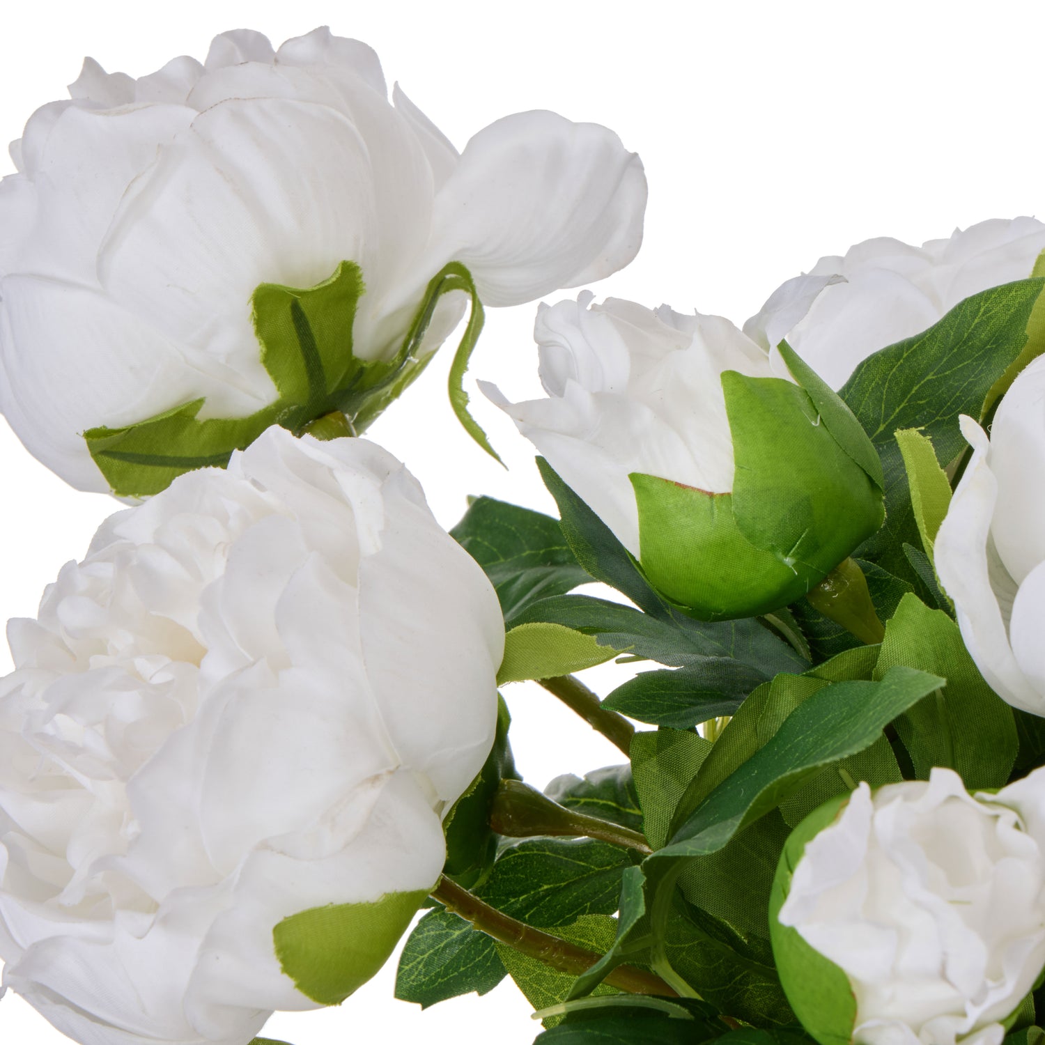 Faux Peony - Sphere Vase| White -  35cm
