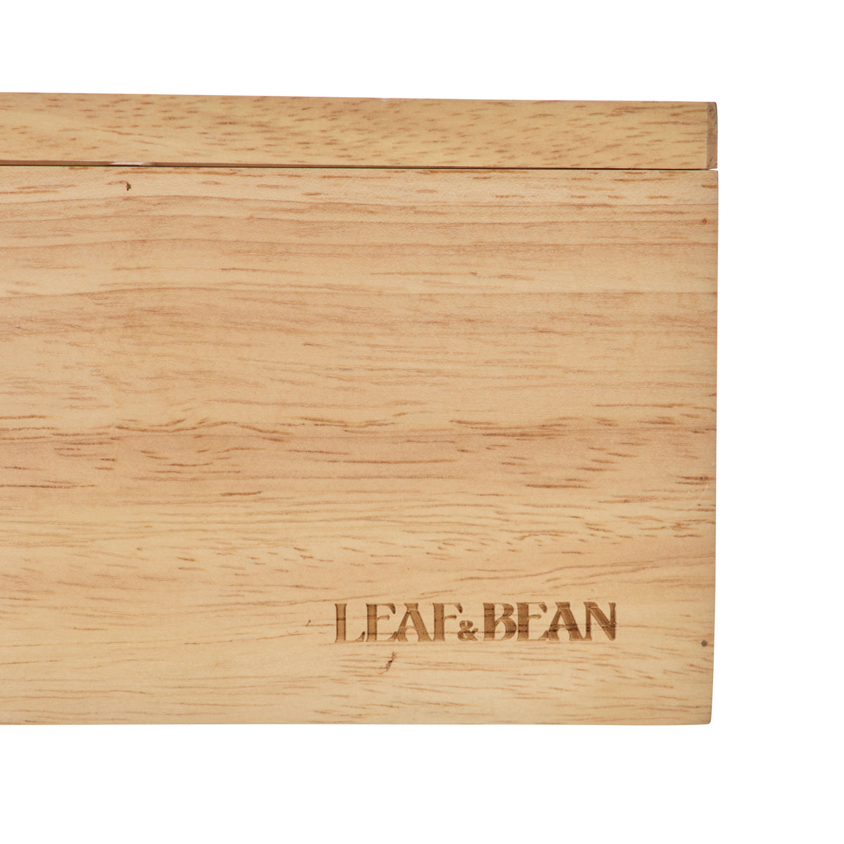Leaf &amp; Bean Wooden Tea Box Natural