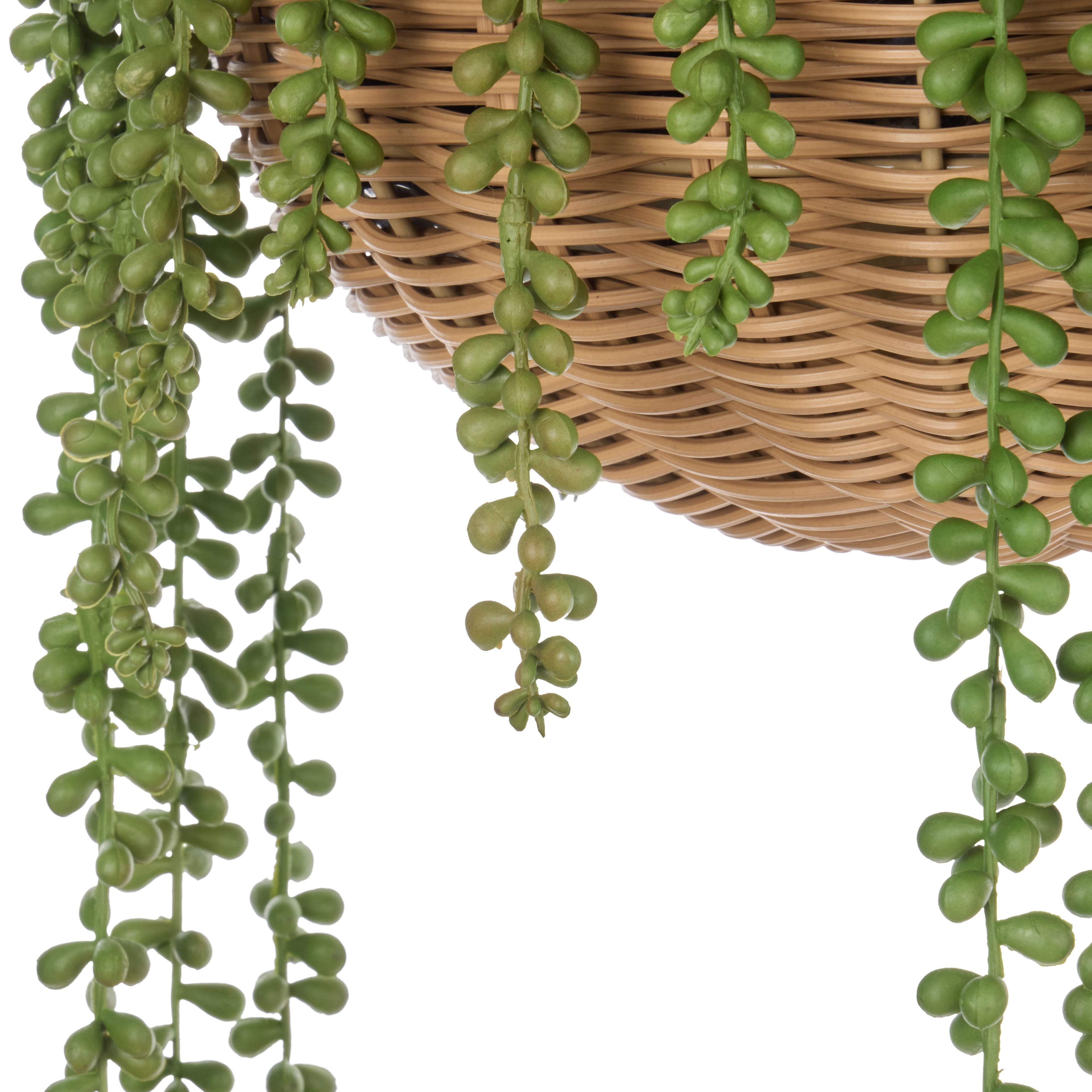 Faux String of Pearls - Laos Hanging | Green -  106cm