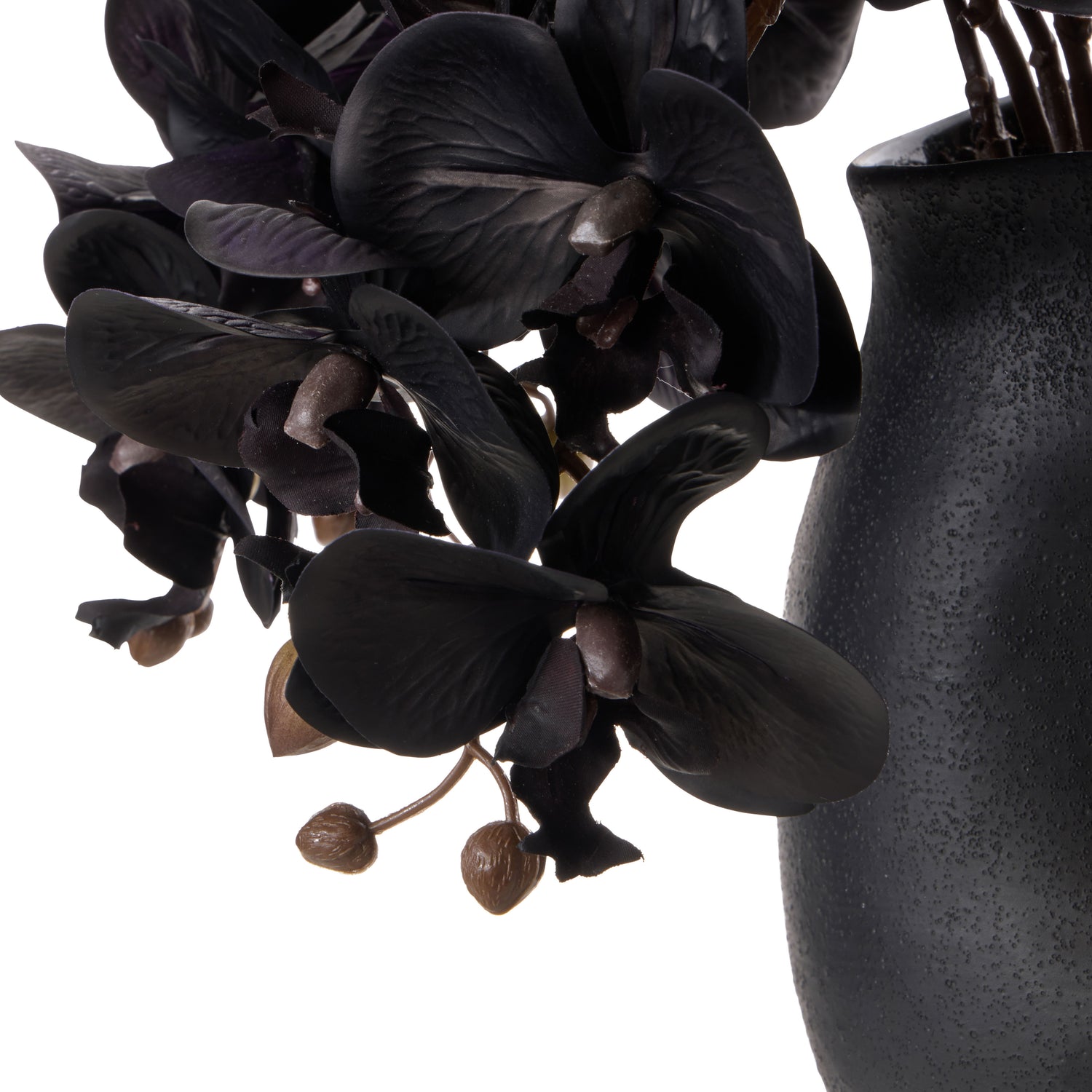 Faux Phalaenopsis - Maliah Pot | Black -  65cm