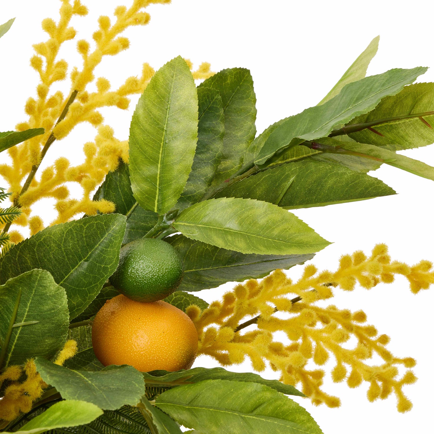 Faux Lemon Wattle Mix - Pail Vase | Yellow - 59cm