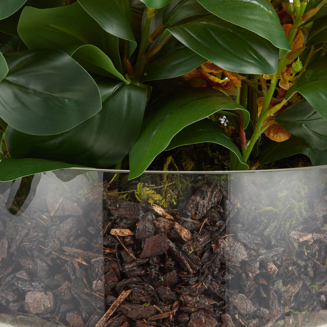 Faux Dancing Orchids - Madelyn Bowl | Yellow - 67cm