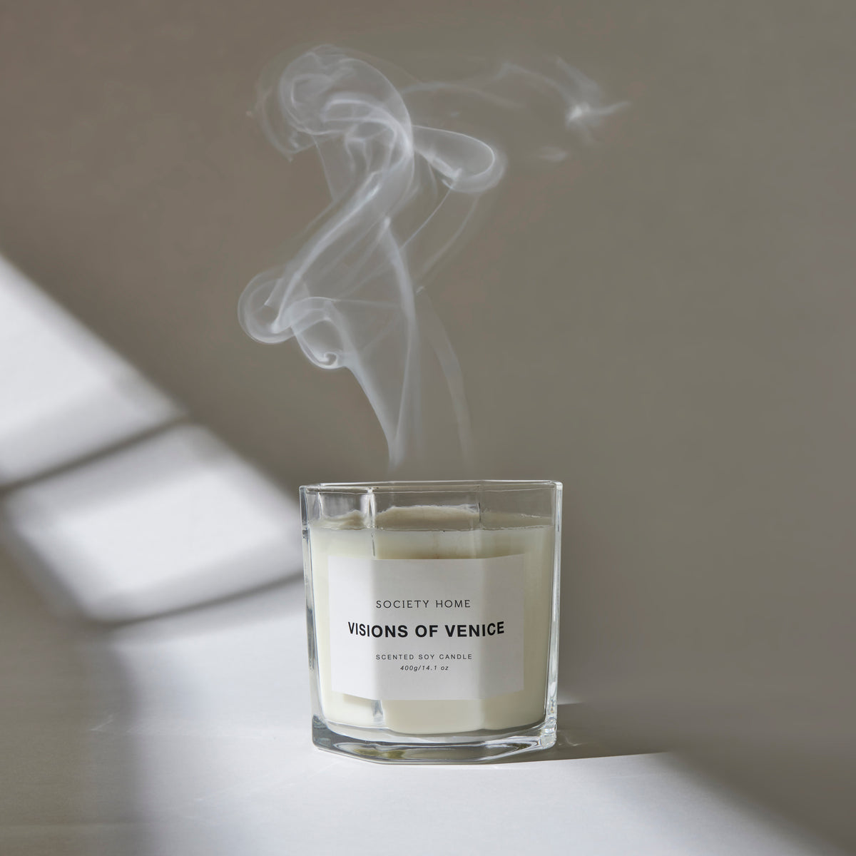 Society Home Visions of Venice Scented Soy Candle 400g White