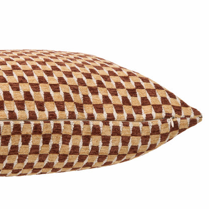 Amalfi Clark Cushion Brown &amp; Mustard