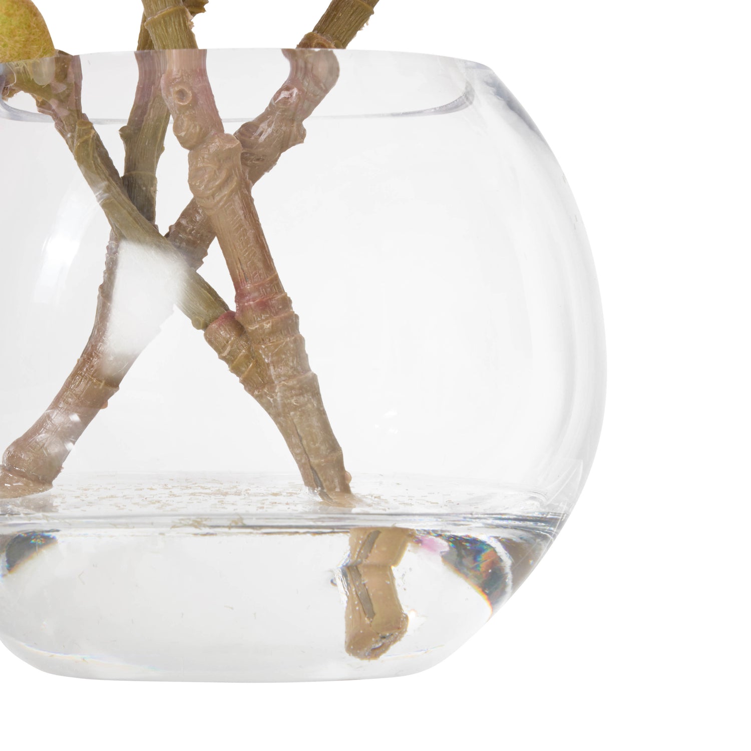 Faux Mini Magnolia - Sphere Vase | White - 33cm