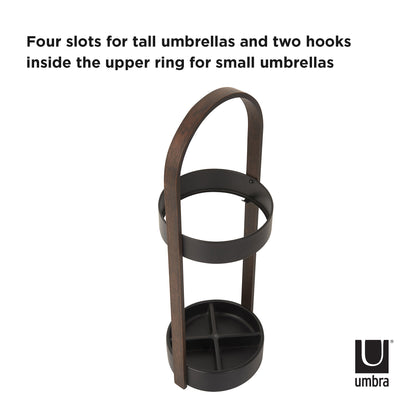 Umbra Bellwood Umbrella Stand Black &amp; Walnut