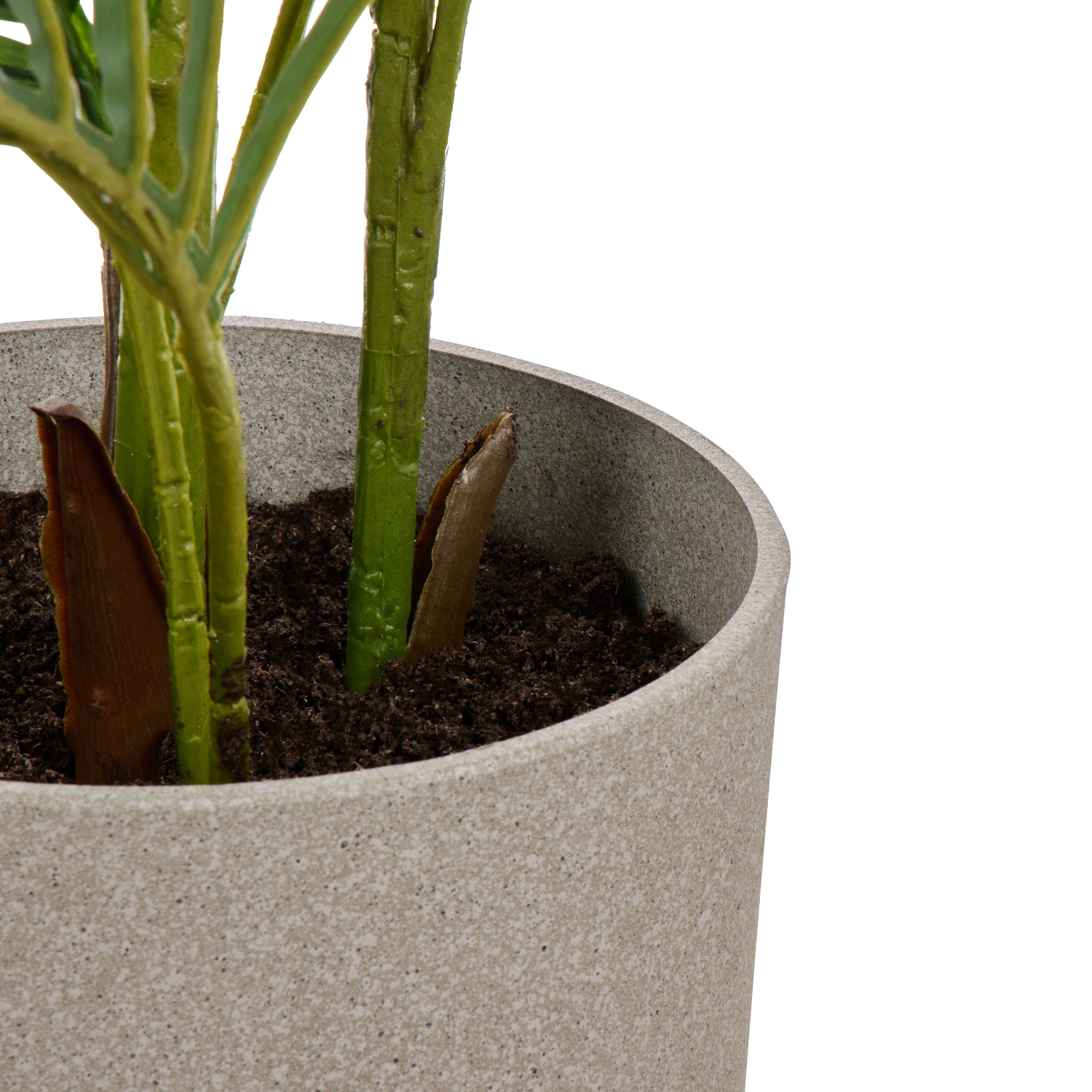 Faux Areca Palm - Cylinder Planter - UV Treated | Green  - 145cm