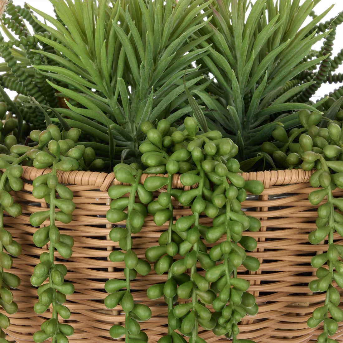 Faux String of Pearls - Laos Hanging | Green -  106cm