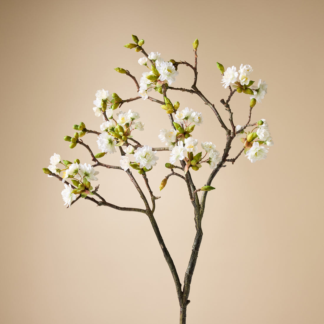 Faux Peach Blossom Spray | Cream - 92cm