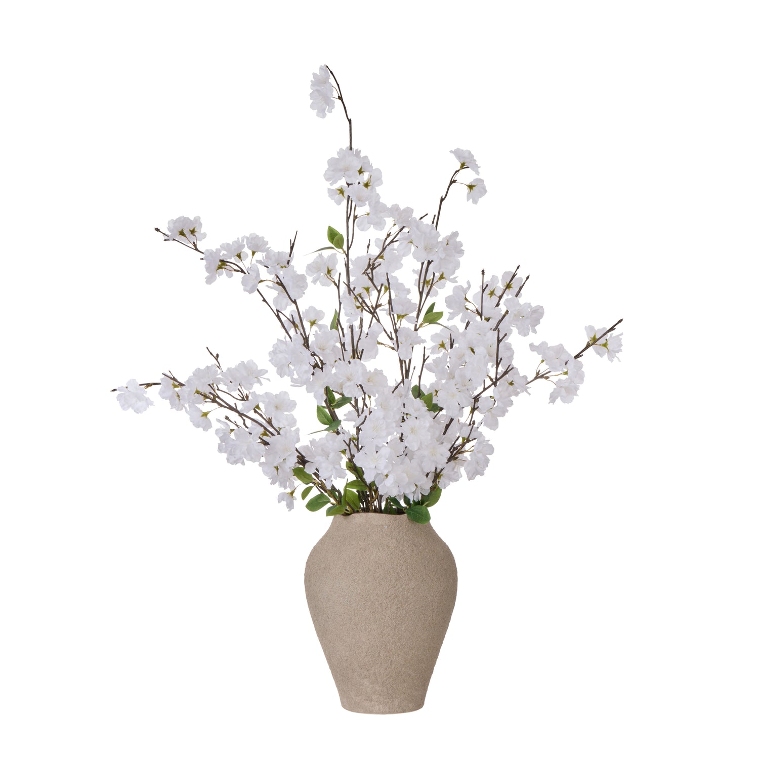 Faux Cherry Blossom - Elsie Vessel | White  -  75cm