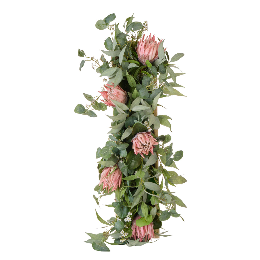 Faux King Protea Native Mix - Dansk Tray | Pink -  34cm