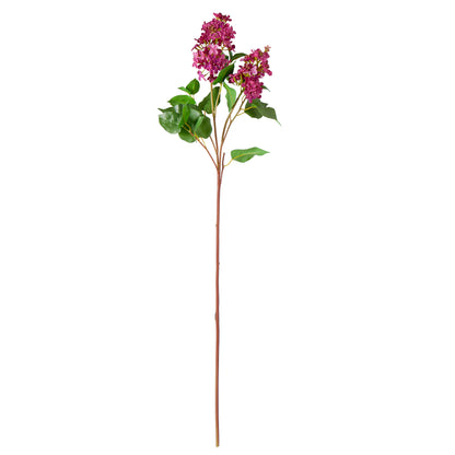 Faux Lilac Spray | Burgundy - 89cm