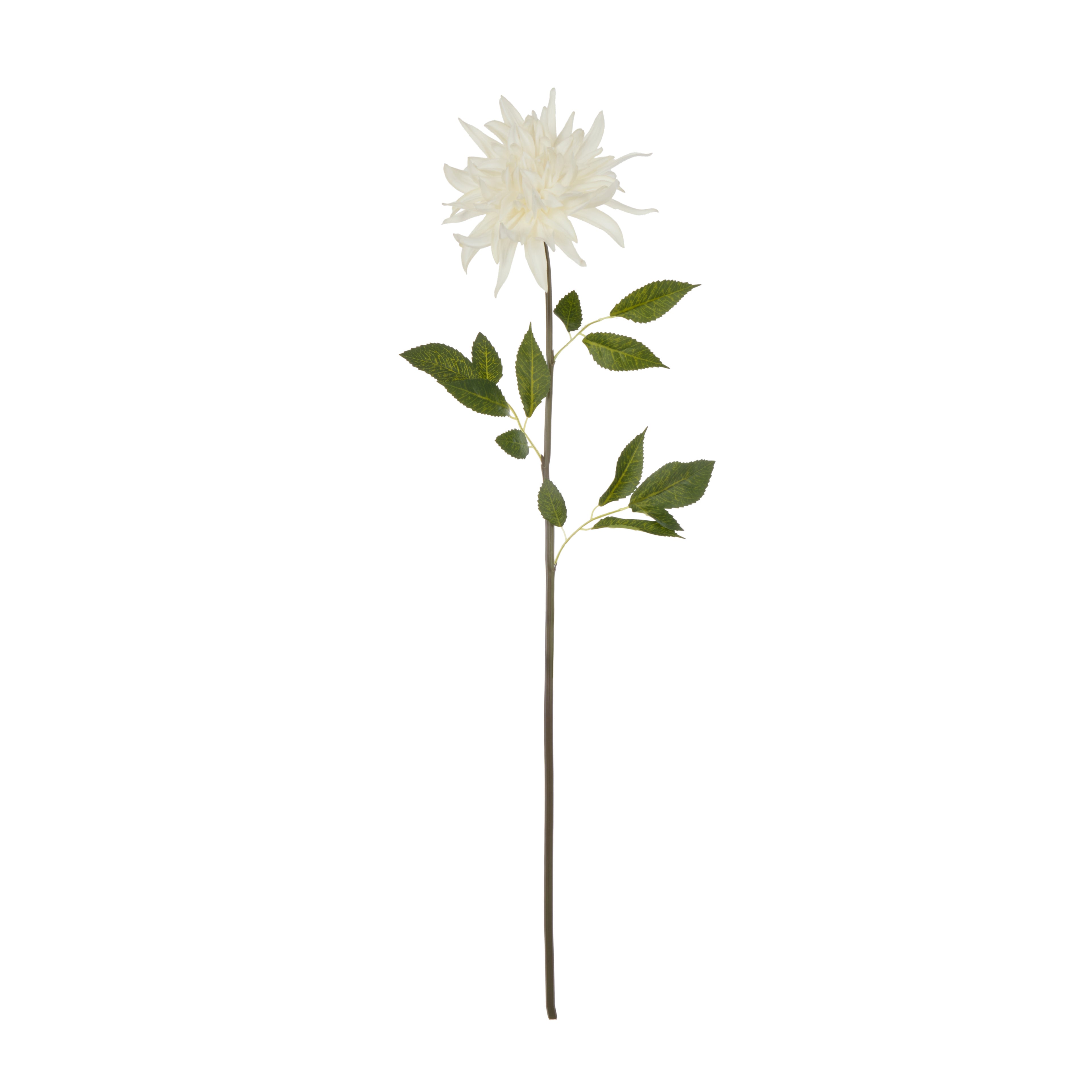 Faux Dahlia Stem | White - 88cm