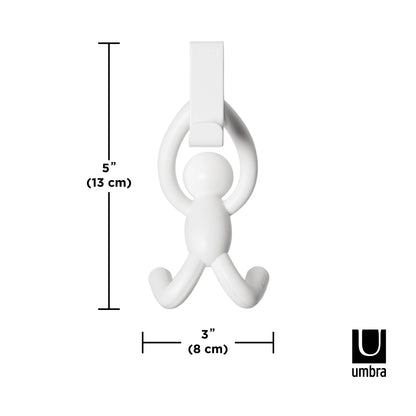 Umbra Buddy Over The Door Cabinet Hook 2pcs Set White