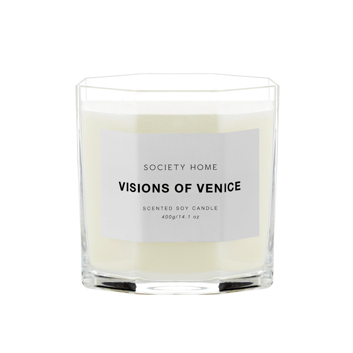 Society Home Visions of Venice Scented Soy Candle 400g White