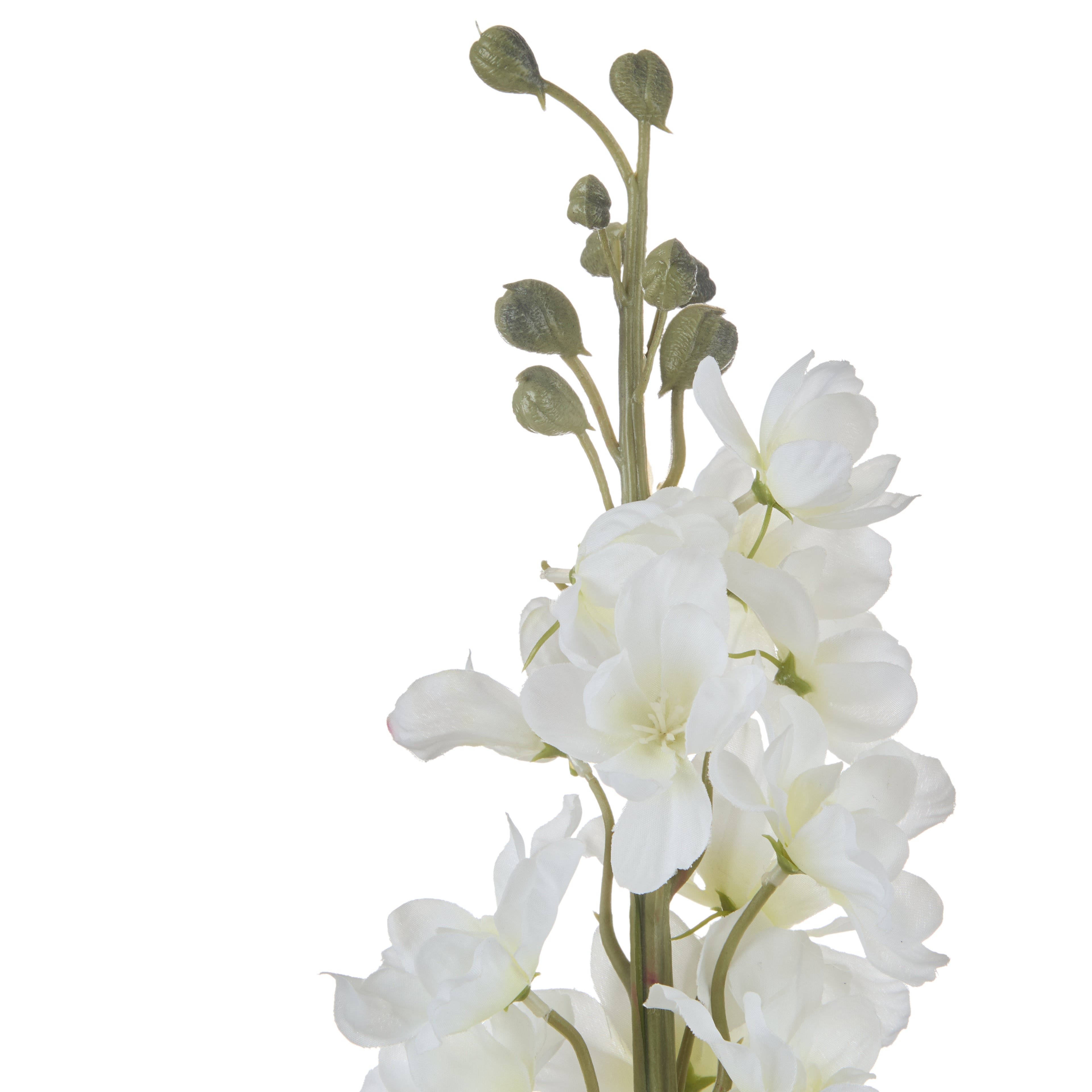 Faux Delphinium Stem | White - 81cm