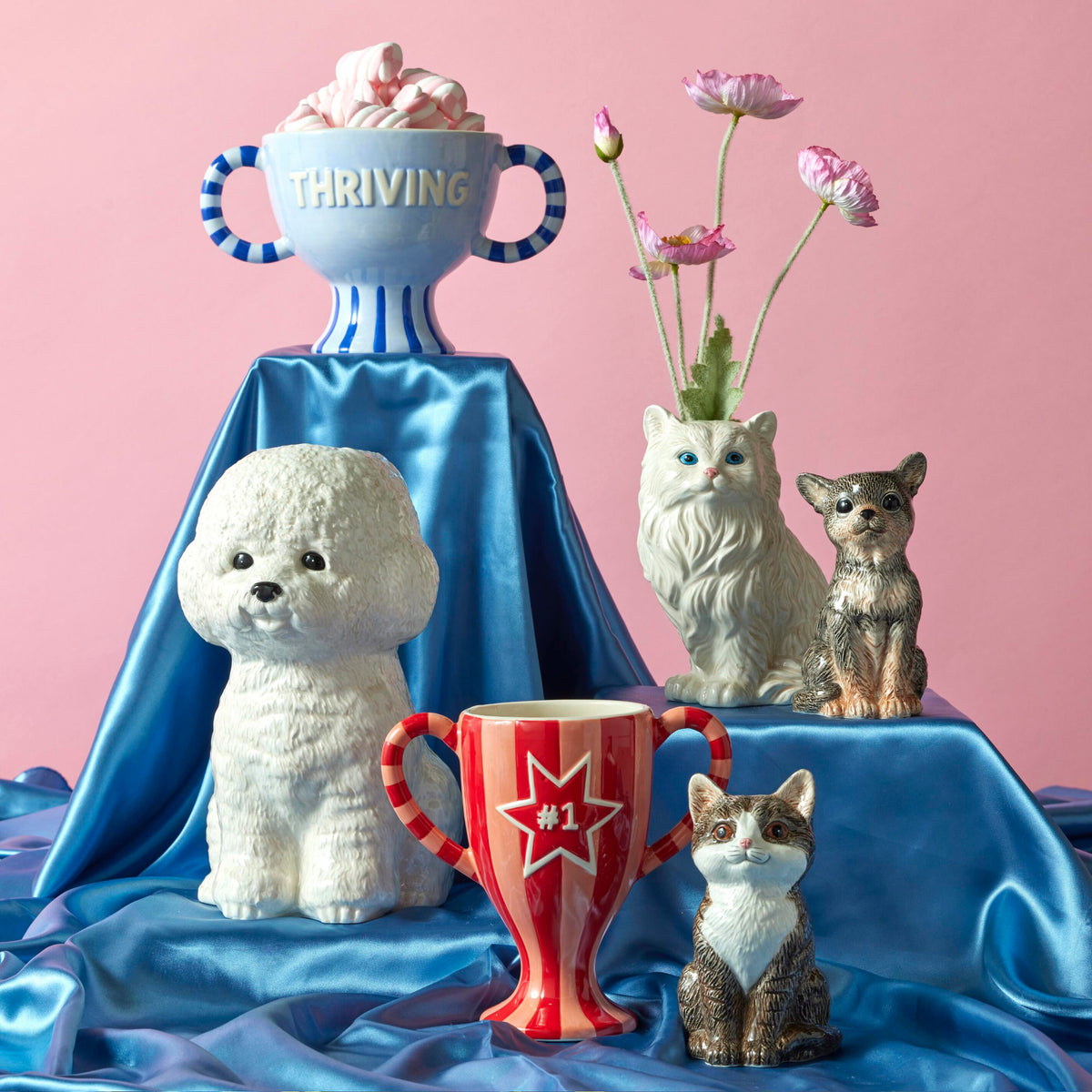 Emporium Triumph Vase Collection Blue Tones