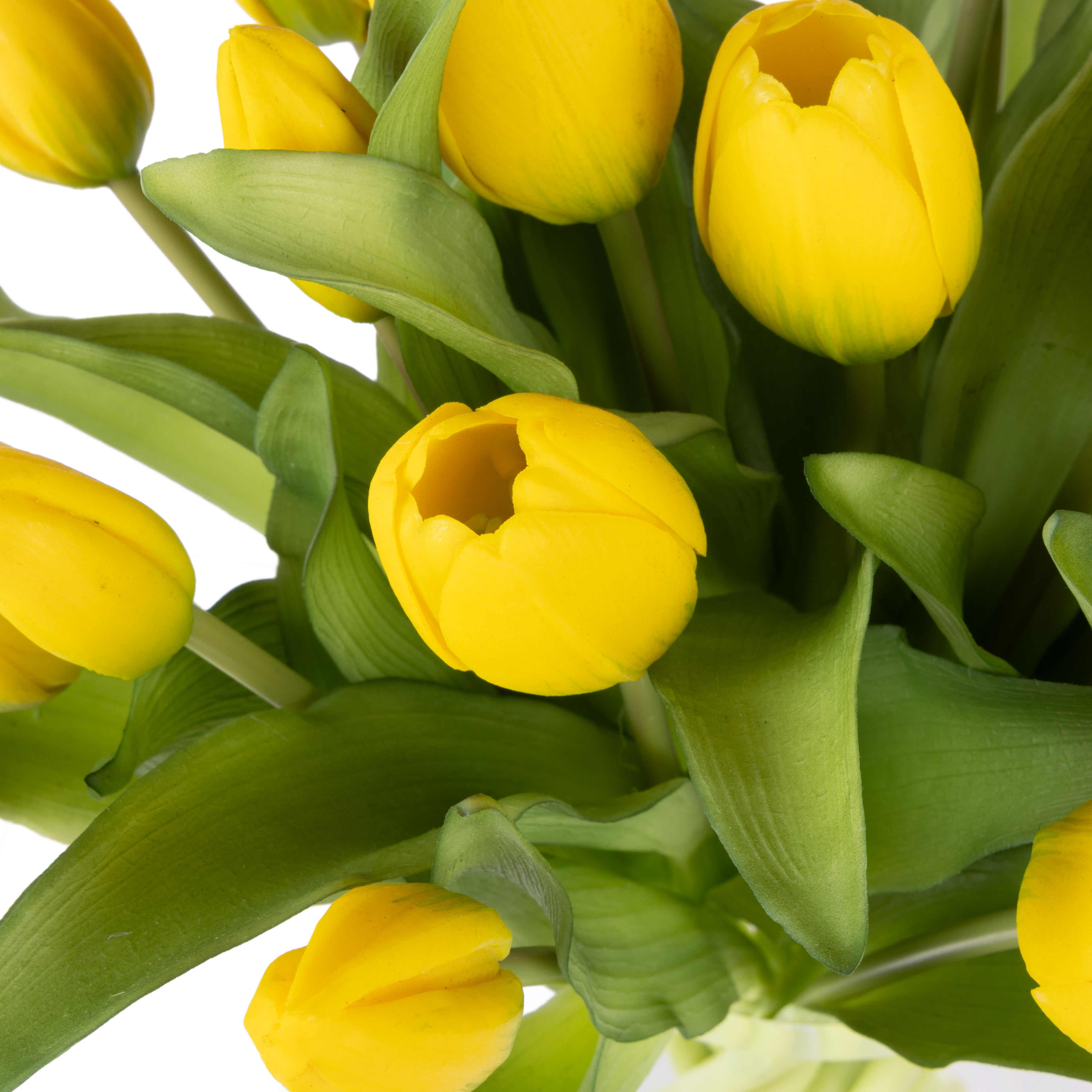 Faux Tulip Bunch - Phoebe Vase | Yellow - 32cm
