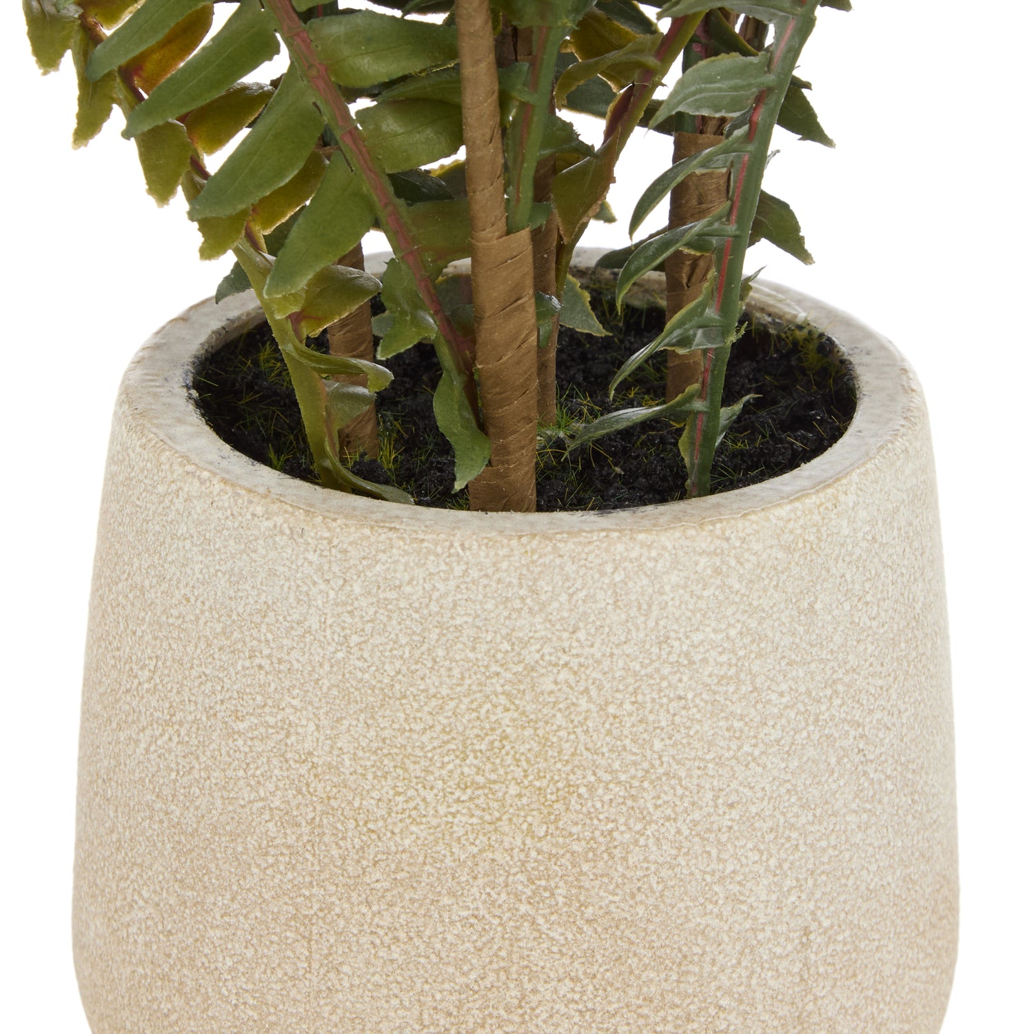 Faux Boston Fern - White Pot | 46cm