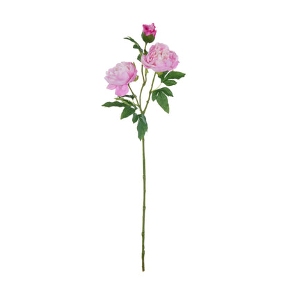Faux Peony Spray Real Touch | Purple - 72cm