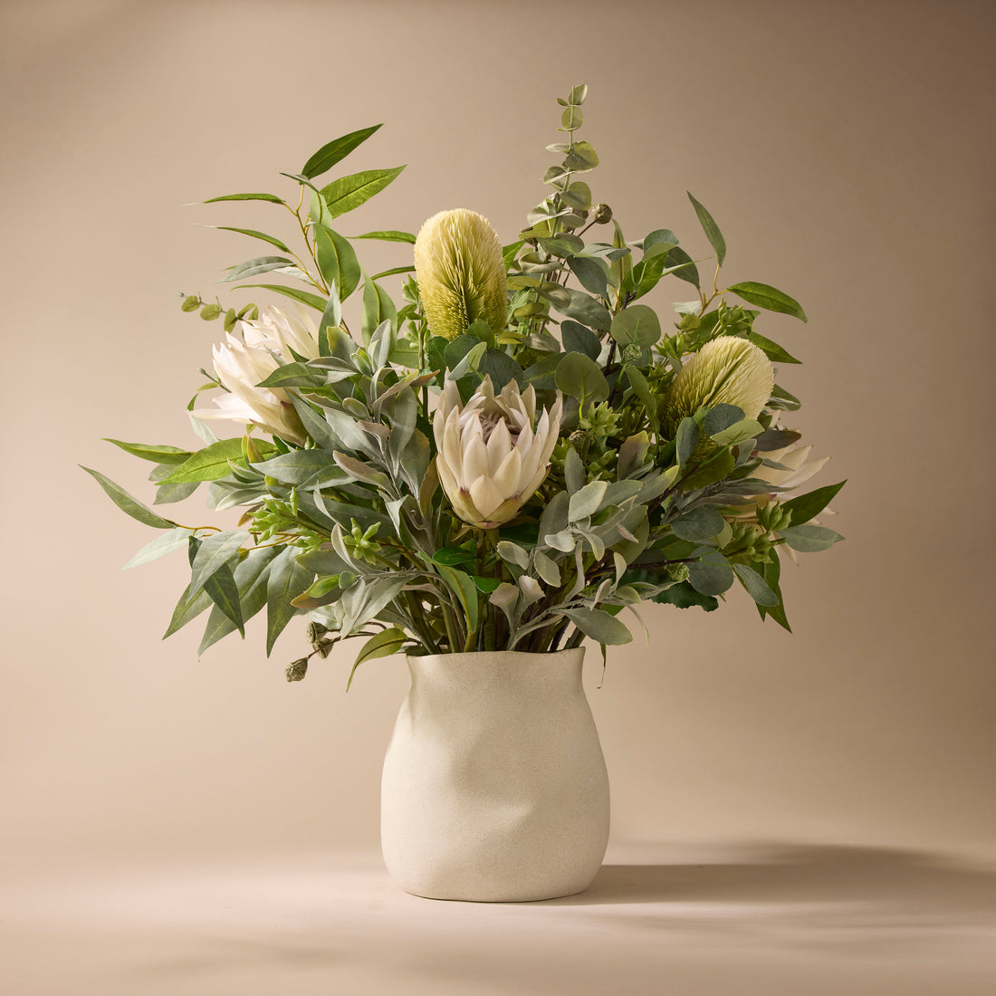 Faux Australis Protea Eucalyptus Mix - Maliah Pot | 79cm