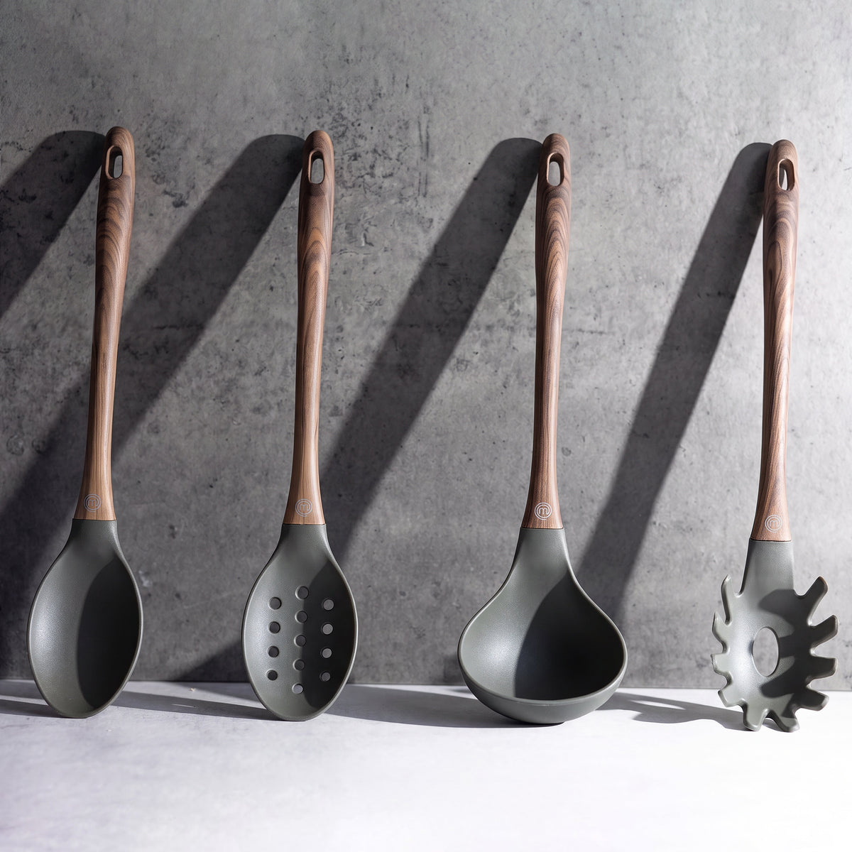 MasterChef Sage Base Slotted Spoon Sage &amp; Brown