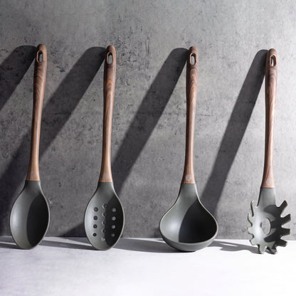 MasterChef Sage Base Slotted Spoon Sage &amp; Brown