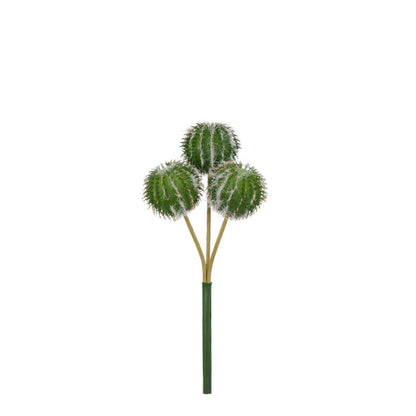 Faux Barrel Cactus Spray | Green - 27cm
