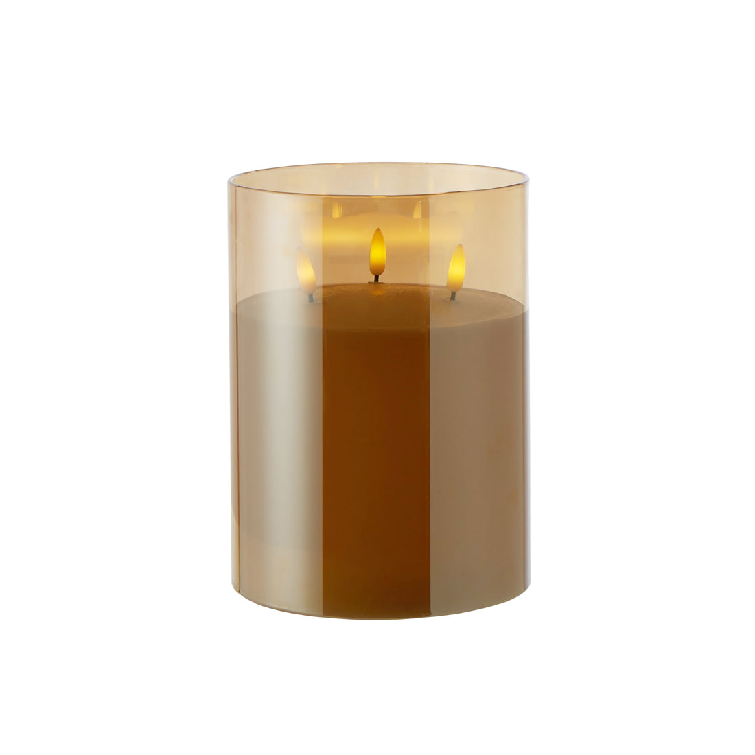 Amber Triflame LED Candle | 20cm