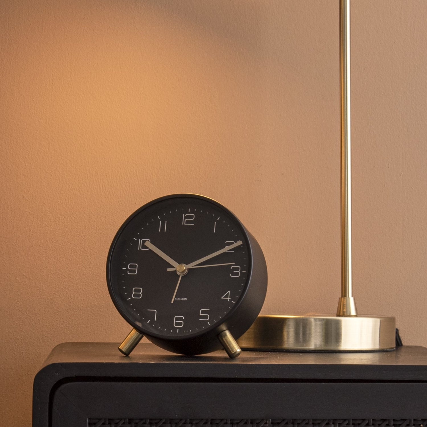 Karlsson Lofty Alarm Clock Black